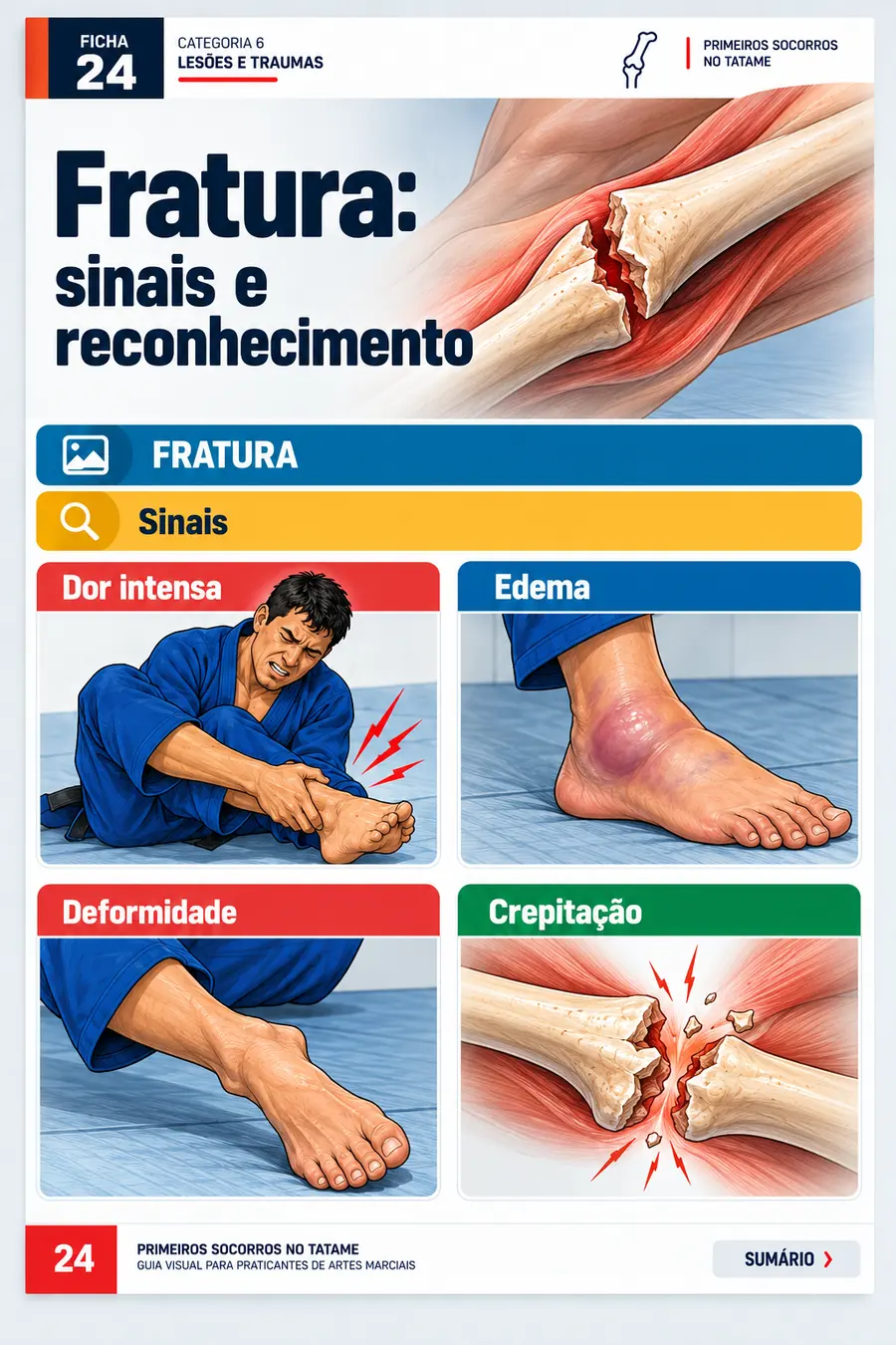 Fratura sinais e reconhecimento